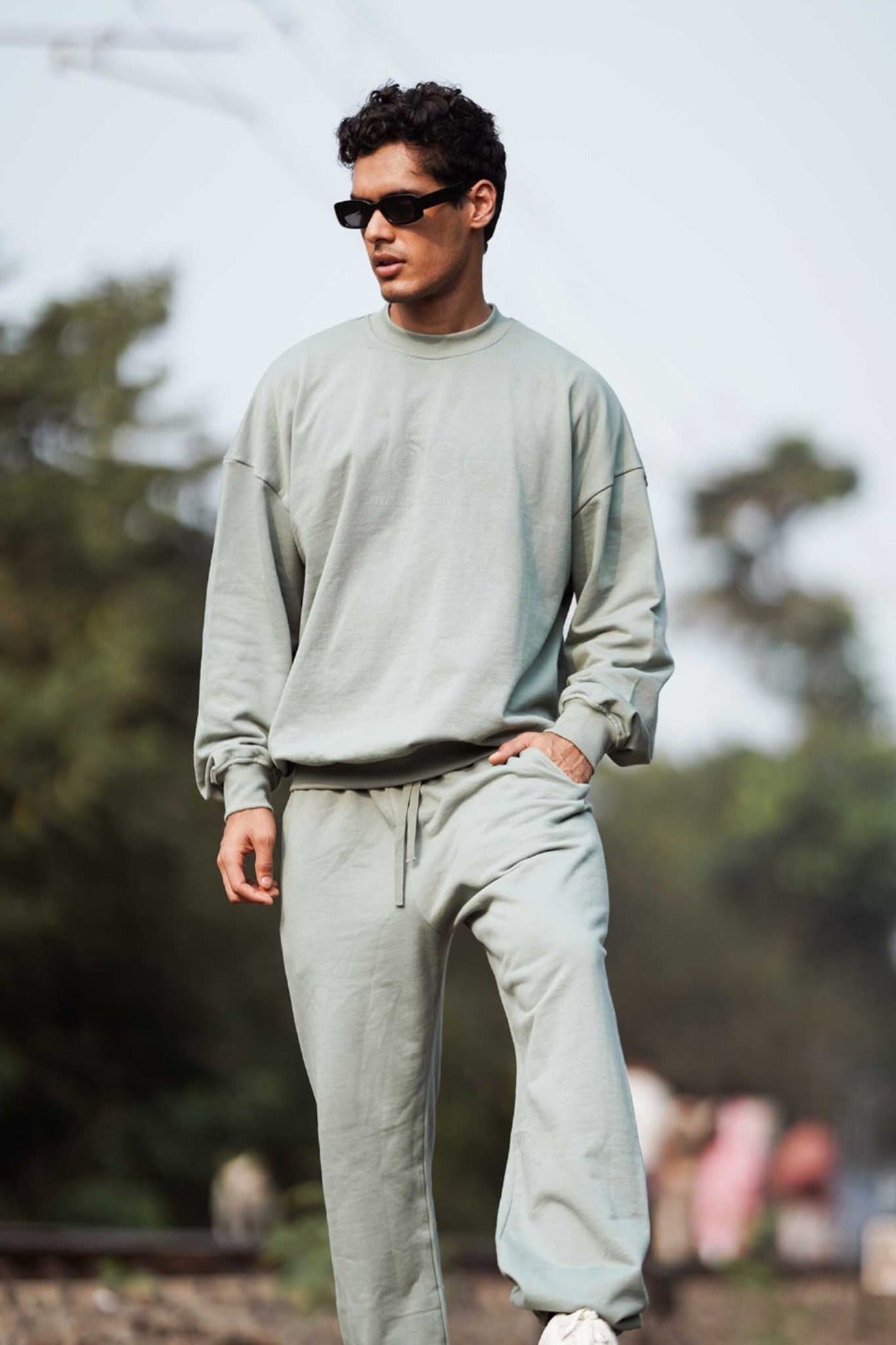 French Terry Sage Green Jogger