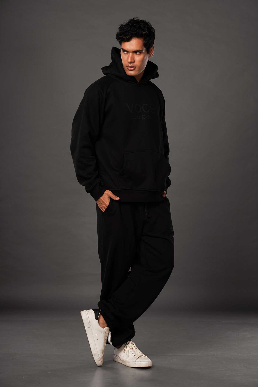 Pitch Black  Fleece Hoodie