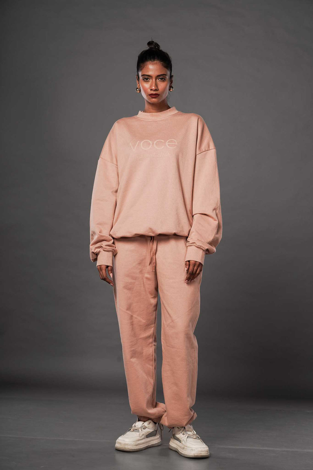 French Terry Mocha Blush Jogger