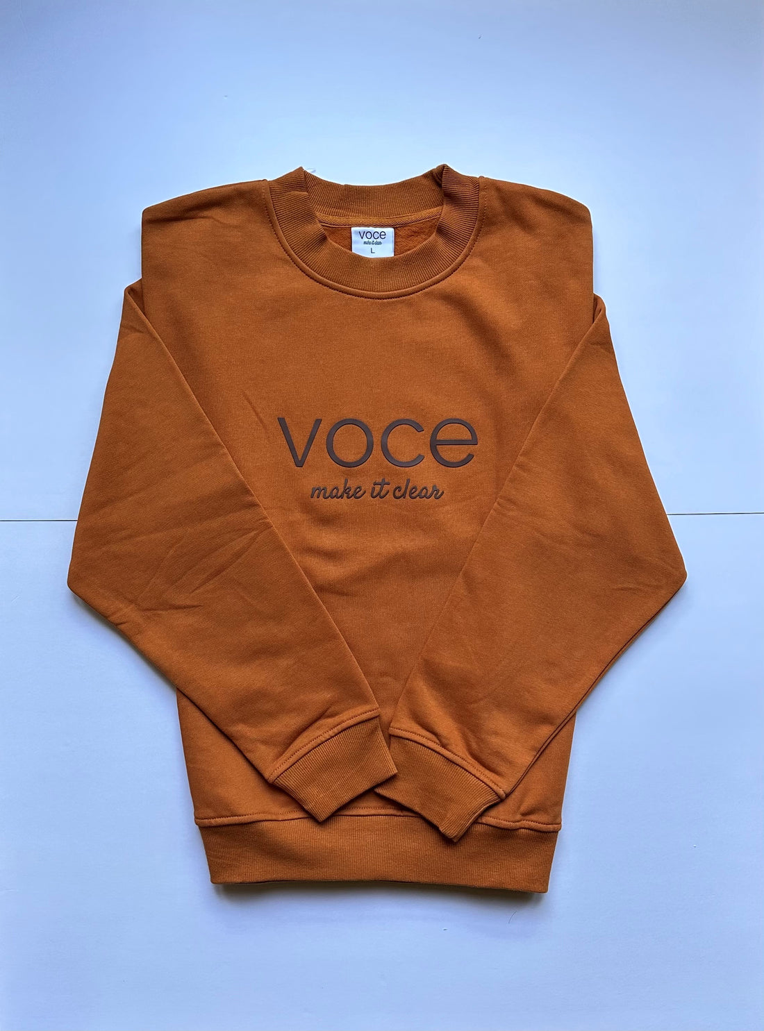 Crewneck Rusty Brown Fleece Sweat Shirt