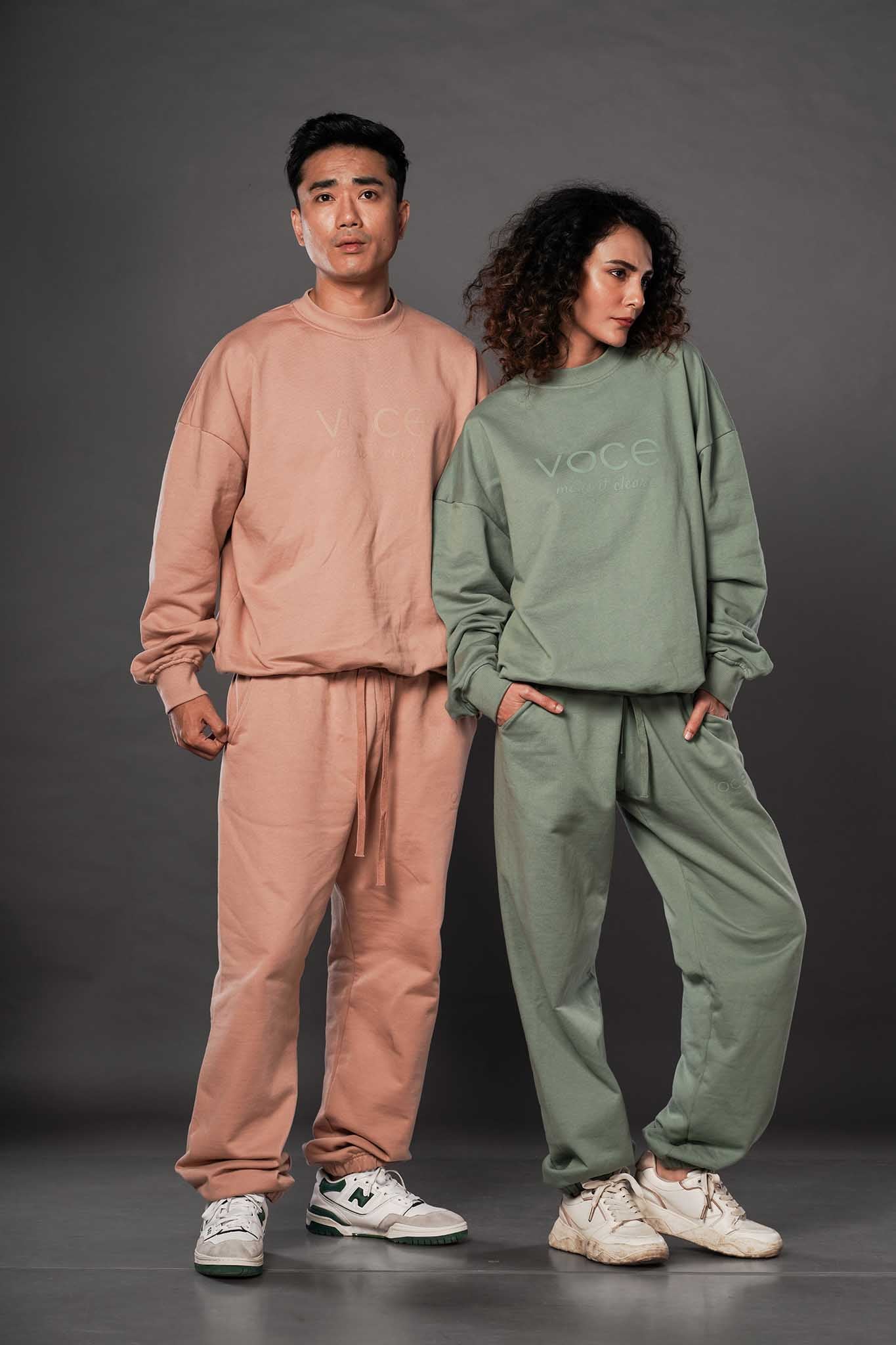 French Terry Sage Green Jogger